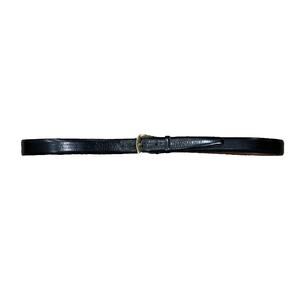 Torino 5540 Mens Anline Kipskin Shoulders Black Leather Belt Size 42 Gold Buckle